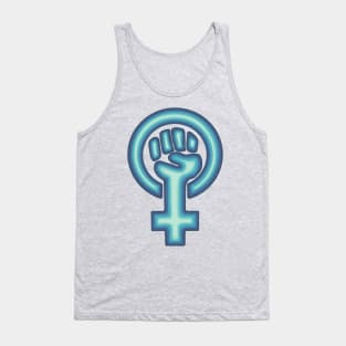 Teal Feminist Symbol Tank Top